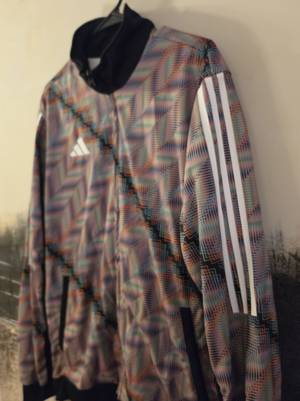 Adidas Men’s Multicolor Pattern Track Jacket - Picture 2 of 7